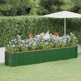 Jardinera arriate acero galvanizado verde 368x80x68 cm en Macetas y jardineras | Comprar online en Foru.es
