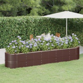 Jardinera arriate acero galvanizado marrón 368x80x68 cm en Macetas y jardineras | Comprar online en Foru.es