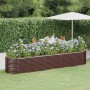 Jardinera arriate acero galvanizado marrón 368x80x68 cm en Macetas y jardineras | Comprar online en Foru.es