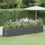 Jardinera arriate acero galvanizado antracita 368x80x68 cm en Macetas y jardineras | Comprar online en Foru.es
