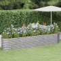 Jardinera arriate acero galvanizado plata 368x80x68 cm en Macetas y jardineras | Comprar online en Foru.es