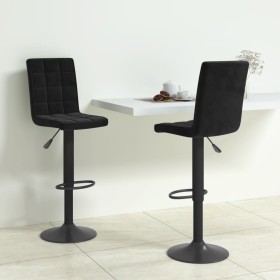 Taburetes de cocina 2 unidades terciopelo negro de vidaXL, Taburetes de cocina - Ref: Foro24-335760, Precio: 143,68 €, Descue...