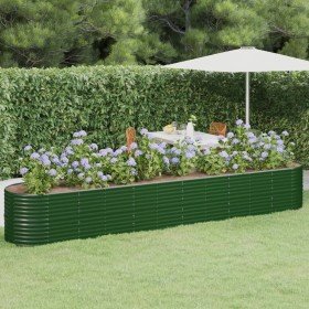 Jardinera arriate acero galvanizado verde 440x80x68 cm en Macetas y jardineras | Comprar online en Foru.es