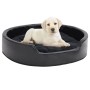 Cama para perros felpa y cuero sintético negra 79x70x19 cm en Camas para perros | Comprar online en Foru.es