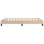 Estructura de cama cuero sintético color capuchino 140x190 cm de vidaXL, Camas y somieres - Ref: Foro24-3120699, Precio: 102,...