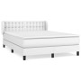 Cama box spring con colchón cuero sintético blanco 140x190 cm de vidaXL, Camas y somieres - Ref: Foro24-3127308, Precio: 487,...