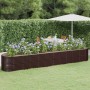Jardinera arriate acero galvanizado marrón 440x80x68 cm en Macetas y jardineras | Comprar online en Foru.es