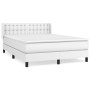 Cama box spring con colchón cuero sintético blanco 140x190 cm de vidaXL, Camas y somieres - Ref: Foro24-3130776, Precio: 482,...