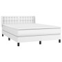 Cama box spring con colchón cuero sintético blanco 140x190 cm de vidaXL, Camas y somieres - Ref: Foro24-3130776, Precio: 482,...