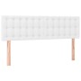 Cama box spring colchón y LED cuero sintético blanco 140x190 cm de vidaXL, Camas y somieres - Ref: Foro24-3134220, Precio: 48...