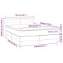 Cama box spring colchón y LED cuero sintético blanco 140x190 cm de vidaXL, Camas y somieres - Ref: Foro24-3134220, Precio: 48...
