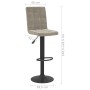 Taburetes de cocina 2 unidades terciopelo gris claro de vidaXL, Taburetes de cocina - Ref: Foro24-335763, Precio: 148,44 €, D...
