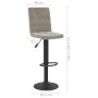 Taburetes de cocina 2 unidades terciopelo gris claro de vidaXL, Taburetes de cocina - Ref: Foro24-335763, Precio: 138,94 €, D...