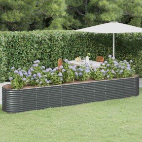 Jardinera arriate acero galvanizado antracita 440x80x68 cm en Macetas y jardineras | Comprar online en Foru.es