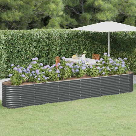 Jardinera arriate acero galvanizado antracita 440x80x68 cm en Macetas y jardineras | Comprar online en Foru.es
