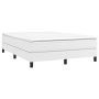 Cama box spring con colchón cuero sintético blanco 140x190 cm de vidaXL, Camas y somieres - Ref: Foro24-3144256, Precio: 415,...