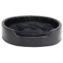 Cama para perros felpa y cuero sintético negra 79x70x19 cm en Camas para perros | Comprar online en Foru.es