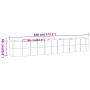 Jardinera arriate acero galvanizado antracita 440x80x68 cm en Macetas y jardineras | Comprar online en Foru.es