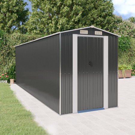 Cobertizo de jardín acero galvanizado antracita 192x606x223 cm de vidaXL, Cobertizos - Ref: Foro24-3147454, Precio: 858,66 €,...