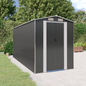 Cobertizo de jardín acero galvanizado antracita 192x440x223 cm de vidaXL, Cobertizos - Ref: Foro24-3147452, Precio: 676,33 €,...