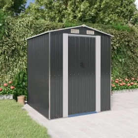 Cobertizo de jardín acero galvanizado antracita 192x191x223 cm de vidaXL, Cobertizos - Ref: Foro24-3147449, Precio: 309,75 €,...