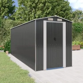 Cobertizo de jardín acero galvanizado antracita 192x523x223 cm de vidaXL, Cobertizos - Ref: Foro24-3147453, Precio: 745,11 €,...