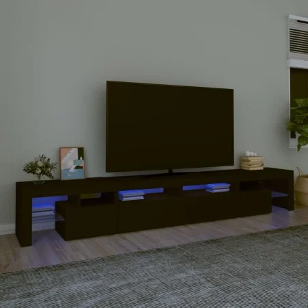 Mueble de TV con luces LED Negro 260x36,5x40 cm de vidaXL, Muebles TV - Ref: Foro24-3152779, Precio: 196,79 €, Descuento: %