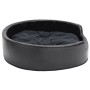 Cama para perros felpa y cuero sintético negra 79x70x19 cm en Camas para perros | Comprar online en Foru.es