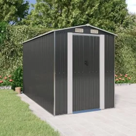 Cobertizo de jardín acero galvanizado antracita 192x357x223 cm de vidaXL, Cobertizos - Ref: Foro24-3147451, Precio: 501,19 €,...