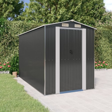 Cobertizo de jardín acero galvanizado antracita 192x357x223 cm de vidaXL, Cobertizos - Ref: Foro24-3147451, Precio: 520,92 €,...