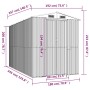 Cobertizo de jardín acero galvanizado antracita 192x357x223 cm de vidaXL, Cobertizos - Ref: Foro24-3147451, Precio: 520,92 €,...