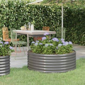 Jardinera arriate acero galvanizado gris 100x100x36 cm en Macetas y jardineras | Comprar online en Foru.es