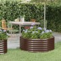 Jardinera arriate acero galvanizado marrón 100x100x36cm en Macetas y jardineras | Comprar online en Foru.es