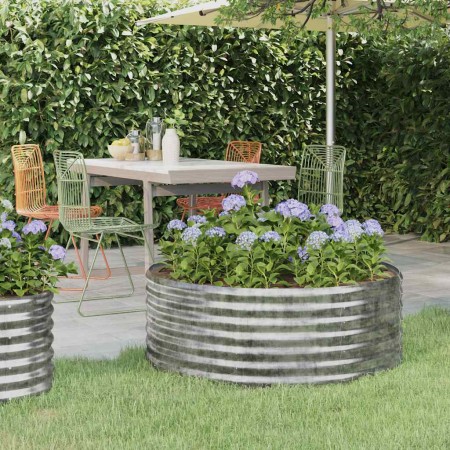 Jardinera arriate acero galvanizado gris 100x100x36 cm en Macetas y jardineras | Comprar online en Foru.es