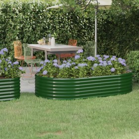 Jardinera arriate acero galvanizado verde 175x100x36 cm en Macetas y jardineras | Comprar online en Foru.es