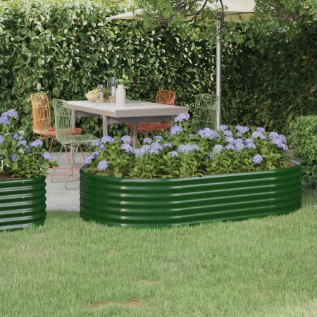 Jardinera arriate acero galvanizado verde 175x100x36 cm en Macetas y jardineras | Comprar online en Foru.es
