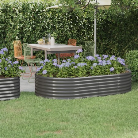 Jardinera arriate acero galvanizado gris 175x100x36 cm en Macetas y jardineras | Comprar online en Foru.es