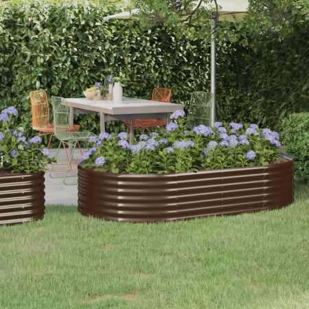 Jardinera arriate acero galvanizado marrón 175x100x36cm en Macetas y jardineras | Comprar online en Foru.es