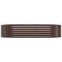 Jardinera arriate acero galvanizado marrón 175x100x36cm en Macetas y jardineras | Comprar online en Foru.es
