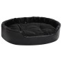 Cama para perros felpa y cuero sintético negra 90x79x20 cm en Camas para perros | Comprar online en Foru.es