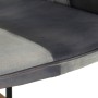 Mecedora con taburete cuero auténtico y lona gris de vidaXL, Mecedoras - Ref: Foro24-339709, Precio: 130,28 €, Descuento: %