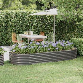 Jardinera arriate acero galvanizado gris 249x100x36 cm en Macetas y jardineras | Comprar online en Foru.es