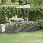 Jardinera arriate acero galvanizado gris 249x100x36 cm en Macetas y jardineras | Comprar online en Foru.es