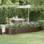 Jardinera arriate acero galvanizado marrón 249x100x36cm en Macetas y jardineras | Comprar online en Foru.es