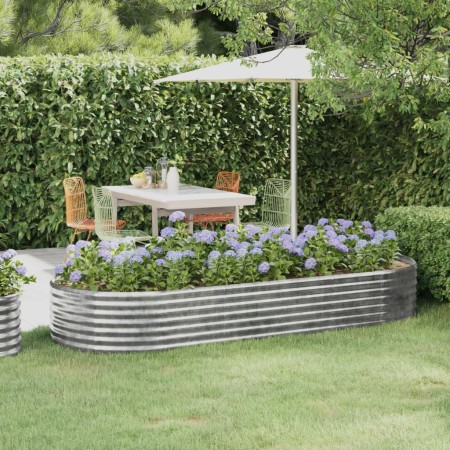 Jardinera arriate acero galvanizado plata 249x100x36 cm en Macetas y jardineras | Comprar online en Foru.es
