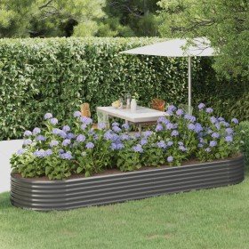 Jardinera arriate acero galvanizado gris 322x100x36 cm en Macetas y jardineras | Comprar online en Foru.es