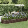 Jardinera arriate acero galvanizado marrón 322x100x36cm en Macetas y jardineras | Comprar online en Foru.es