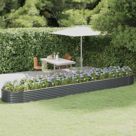 Jardinera arriate acero galvanizado antracita 507x100x36cm en Macetas y jardineras | Comprar online en Foru.es