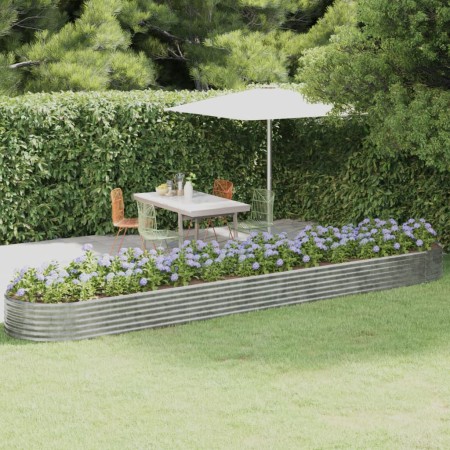 Jardinera arriate acero galvanizado plata 507x100x36 cm en Macetas y jardineras | Comprar online en Foru.es