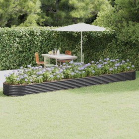 Jardinera arriate acero galvanizado antracita 544x100x36cm en Macetas y jardineras | Comprar online en Foru.es